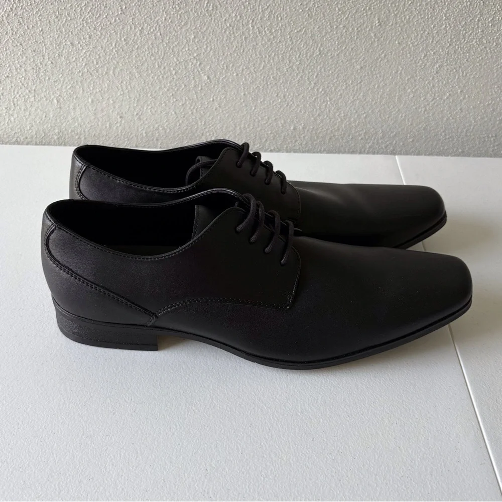 Calvin Klein Brodie2 Black Lace Up Oxford Leather Upper‎ Size 9.5 Office Suit